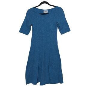 Anthropologie Ganni Threaded Trails Swing Dress in Teal - Size S - EUC